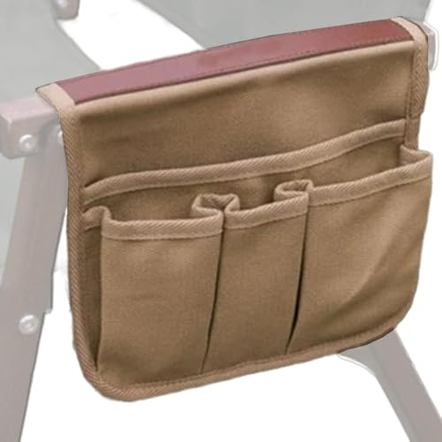 Duroecsain Armlehnen-Organizer für Campingstühle, Armlehnen-Organizer für Strandstühle,Seitentasche mit großem Fassungsvermögen für Rollstuhl| Camping-Aufbewahrungstaschen aus mit großer Kapazität,