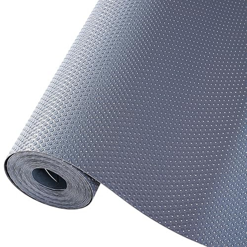Zindoo Tapis Fond de Tiroir Antiderapant Gris Oscuro Protection Tiroir Cuisine EVA Non-adhésif La Découpe Personnalisable Antibacterien Étanches pour Tiroir Frigo Placard 30x150CM x 3 Rouleaux