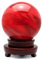OYWEHECE Rote Kristallkugel, Natürliche Edelsteine, Heilende Reiki-Steine, Mineralkristalle, Heimdekoration, Kunsthandwerk,5.9in