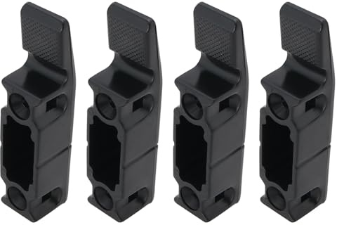 Create idea Multi-Clip-Verbinder-Montageplatte, geeignet für die meisten Wandpaneele, Sockelleisten, Faszien, Verkleidungen, Schwarz, 4 Stück (64 x 15 x 15 mm)