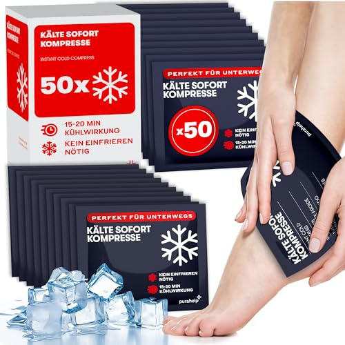 Kühlpads zum Knicken (50 Stück) - Sofort Kältekompresse für Erste Hilfe