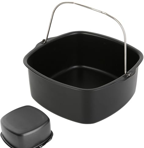 Generisch Air Fryer Kuchenform - Quadratische Kuchenform Brotbackkorb | Luftfritteuse Zubehör | Airfryer Zubehör | Heißluftfritteuse Backform Luftfritteuse Kuchenpfanne Kuchenpfanne Kuchenfass Ersatz