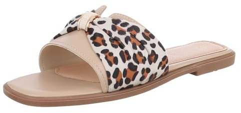 Ital Design Damenschuhe Sandalen & Sandaletten Pantoletten, BJ702-, Kunstleder, Beige Braun, Gr. 38