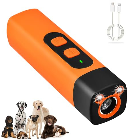Bark Shield Anti-Bell-Gerät für Hunde, 7,6 m, mit LED-Taschenlampe, 2-in-1-USB-Stopp-Hunde-Bellgerät, Ultraschall, Hunde-Bellgerät für kleine, mittelgroße und große Hunde