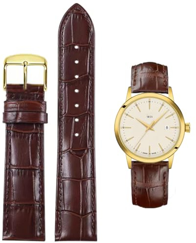 Danxancy Uhrenarmbänder Band Echtes Lederarmbänder Alligator Geprägte Ersatzarmbänder 12 14 15 16 17 18 19 20 21 22 24 mm