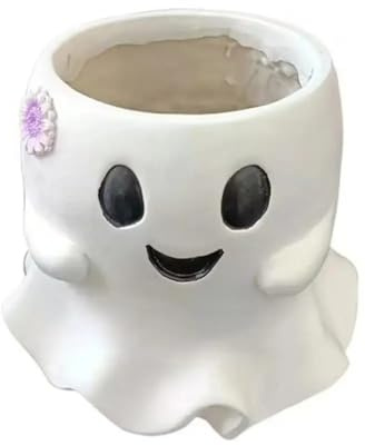 Sefdrert Ghost Bucket Vase Halloween Ghost Treat Buckets Halloween Ghost Bucket Vase for Doorway Bedroom Living Room