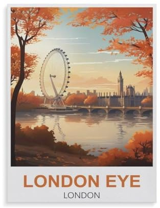 Jigsaw Puzzles 1000 Pieces，London Eye London，Paper Children Games Educational Toys（50x70cm）-GT21
