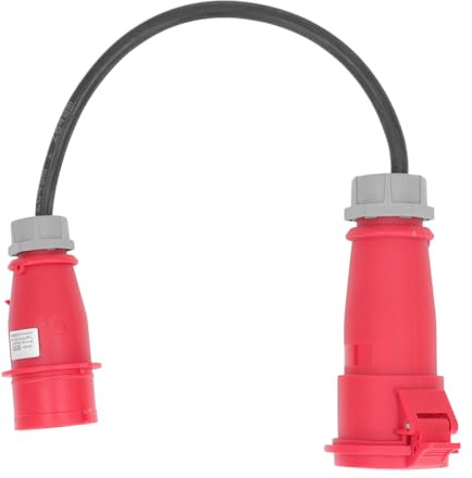 Adattatore CEE Alta Corrente 5 Pin Costruzione Campeggio Giardino 220-380V 3P+N+T 16A-32A IP44 74cm