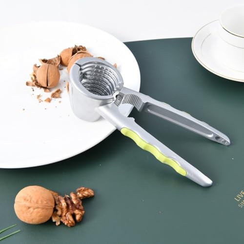 Nussknacker, Zinklegierung, Trichter-Design, Walnussöffner, Küchenwerkzeug, grün-orangefarbener Nussknacker für Walnüsse, Pekannüsse, Mandeln, Heimküche, Gadget (grün)