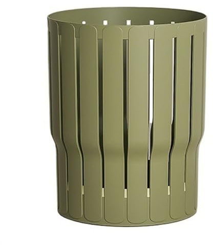 LiQENT-149 poubelle de cuisine Poubelle creuse vintage, poubelle ronde en plastique sans couvercle, à dessus ouvert de 10 litres/2,6 gallons for salon, chambre coucher, bureau(Green)