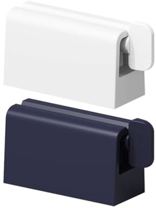 OFFIGAM 2 Stück Zahnpastaspender aus Abs mit Silikonpad Waschbar und Zerlegbar für Zahnpasta und Gesichtscreme im Badezimmer Praktischer Tubenquetscher für Erwachsene