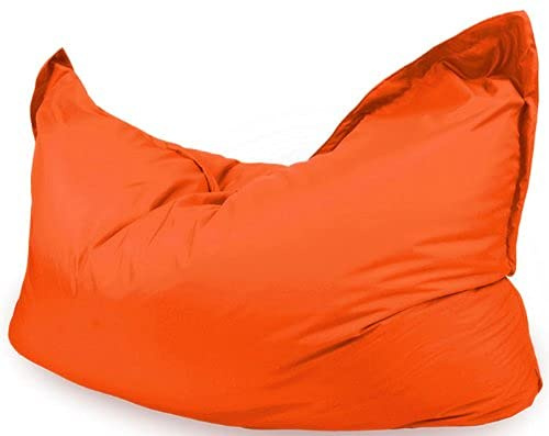 Beautiful Beanbags - Large Kids Big Brother Beanbag Chair - Orange | Water-Resistant, Ready-Filled Bean Bag for Indoor or Outdoor Use