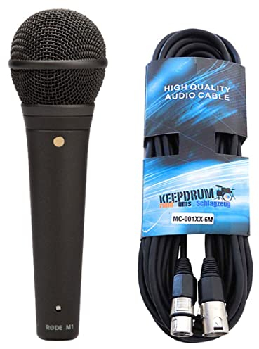 Rode M1 dynamisches Live-Mikrofon + keepdrum XLR Kabel 6m