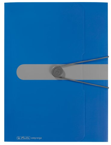 Herlitz 11205994 Gummizugmappe 3er Pack PP A4 opak blau