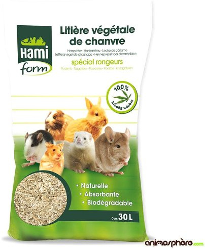 SARL DEVIC 920-2723 Hamiform lecho CAÑAMO Roedores 30L