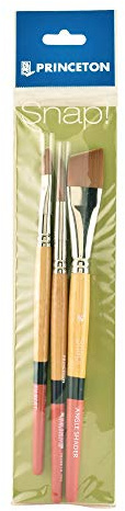 Princeton Snap! PAB96521 Snap Brush, FB 8 RND 10 ANG Shader, 34-inch, Multi-Colour