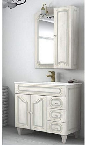 Bagno Italia Mobile Arredo Bagno arte povera decapè misure da 90 cm con lavabo e specchio Arredi Mobili I