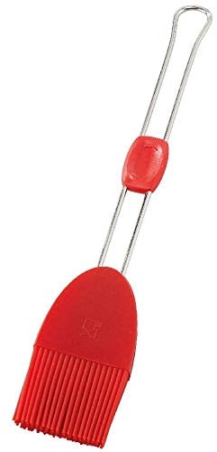 Dr. Oetker Flexxibel Pincel de Pastelería 26 cm, Acero Inoxidable y Silicona, Apto para Lavavajillas, Antiadherente, Resistente a Temperatura entre -40ºC y +230ºC, Color Rojo, 1 ud.