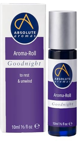 Absolute Aromas Goodnight Aroma-Roll Roller Ball - with 100% Pure Essential Oils - A Calming Relaxing Blend of Chamomile, Lavender and Vetiver in Jojoba Oil