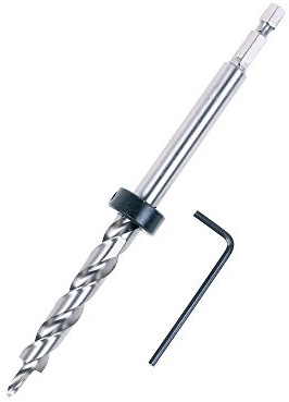 In-tool-home Woodworking 1/4 Hex Shank Replacement Twist Step Drill Bit 3/8(9.5mm) 6.5 Length for Kreg Manual Pocket Hole Guide Jig Master System by in-tool-home