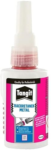 Tangit | Racorétanch Métal (accordéon de 50 ml) – Résine d'étanchéité pour raccords filetés métalliques – Résine anaérobie résistante aux fluides et gaz, repositionnable & démontable