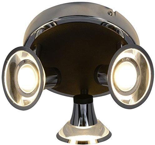 Näve Leuchten 1239942 A++ to A, LED Wand-/ Deckenstrahler Black, 15 W, chrom, 18 x 13 x 18 cm