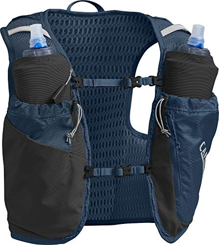 CAMELBAK Ultra Pro Vest Sac d'Hydratation Adulte-Mixte, Bleu Marine/argenté, L