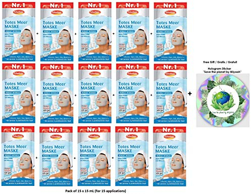 Schaebens Totes Meer Schlamm Maske - gegen Pickel und Mitesser - (15 Einheiten mit je 15 mL - Für 15 Anwendungen) - Für alle Hauttypen