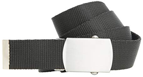 shenky Stoffgürtel | 3cm Breite | Stoff Gürtel mit Gürtelschnalle | Herrengürtel | Canvas | Damen | Schnalle | Damengürtel | kombinierbar | Textilgürtel schmal | 120cm | Schwarz