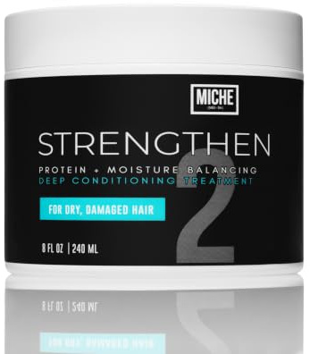Miche Strengthen Protein Deep Conditioner für Locken, Kinky oder Wavy Hair, Silikon und Parabenfrei, 237 ml