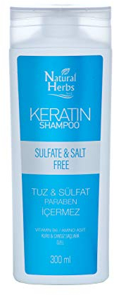 Seed Natural Herbs Keratin Shampoo 300ml- Verleiht Ihrem Haar Feuchtigkeit, Glanz & Fülle- Shampoo ohne Sulfate, Salze und Parabene - Keratin Haarglättung & Hitzeschutz für Haare