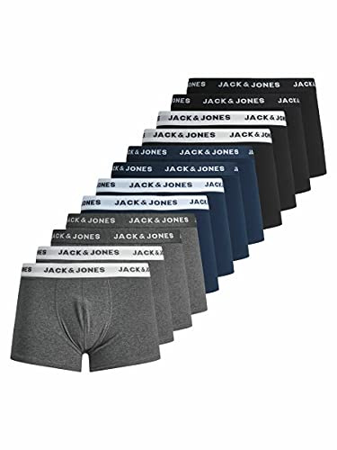 Jack & Jones Herren Jacsolid Trunks 12 Packs Boxershorts