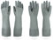 DABOGOSA MAMISON 2 Paar Gummihandschuhe (Grau, L) – lange Gummihandschuhe Geschirrspülhandschuhe
