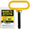 MISSION AUTOMOTIVE Yellow Magnetic Hitch Pin - Lawn Mower Trailer Hitch Pins - Ultra Strong Neodymium Magnet Trailer Gate Pin for Simple One Handed Hook On & Off
