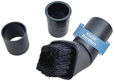 LICHTBLAU Staubsaugerbürste universal I Bürstenaufsatz Innendurchmesser 35 mm mit Adapter Ring für 32 mm & 30 mm I Drehbare Staubsaugeraufsatz Bürste für Auto & Polster & Heizkörper