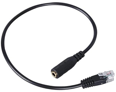 CABLEPELADO Cable Adaptador teléfono RJ9 Macho a Jack de 3.5 mm | TRRS jack 3.5mm | RJ9 4P4C | Conversor auricular micrófono para teléfonos IP de Cisco Office (1x Jack)
