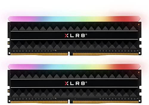 PNY XLR8 Gaming REV RGB 16GB (2x8GB) DDR4 3600MHz (PC4-28800) CL18 1.35V Module Mémoire pour Ordinateur de Bureau (DIMM) Noir MD16GK2D4360018X2RGB