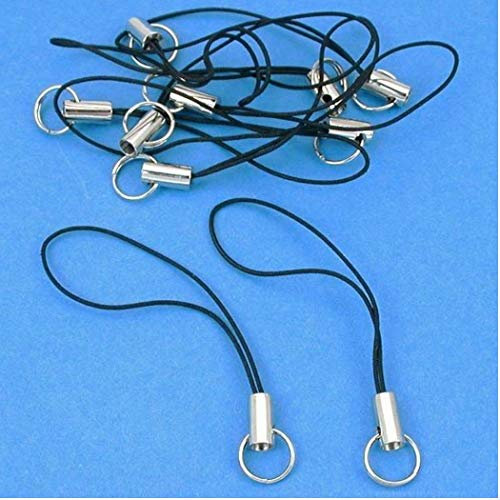 bopely 10pcs Silver Tone Split Ring Strap Cell Phone Strap Charm Cords Lanyard Phone Ring Strap for Usb Key Id Card Badge Keychain