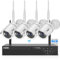 maisi CCTV Wireless Security Camera System, 8CH 2K Wireless NVR with 1TB Hard Disk, 4x 3MP Outdoor IP Cameras with One-Way Audio, Night Vision, Email/APP Alert