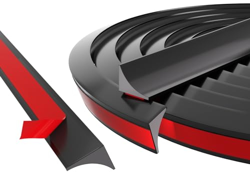 300cm Seuil de Douche Barrier de Douche,Silicone Noir Joint Salle de Bain Anti DéBordement,seuil de douche barrage d'eau,Barre de Seuil BarrièRe Douche et SystèMe RéTention pour Sol de Salle de Bain