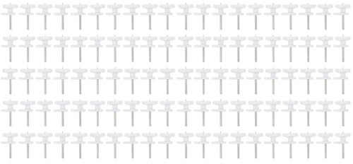 Cabilock 100 Stück Stabile Wand Weißes Foto Unsichtbare Montierte Kleiderbügel Spiegel Liefert Schrittschnalle Haken: Stiftmontage Wandmontage Malerei Huttür Nahtlose