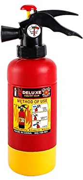 BYNYXI Firefighter Toy, Kinder Feuerwehr Spielzeug Feuerlöscher Spielzeug Feuerwehrmann Kostüm Feuerlöscher Wasserpistole Axt Feuerwehrhelm Rollenspiel Zubehör für Kinder ab 3 4 5 Jahren