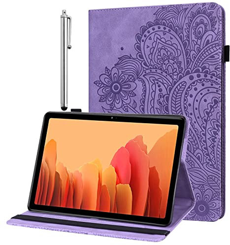 GLANDOTU Custodia per Samsung Galaxy Tab A 9.7 pollici T550N / T555N Tablet Custodia con Pennino Capacitivo – Funzione Leggio Flip Cover in Pelle PU Samsung Galaxy Tab A SM-T550 (viola)