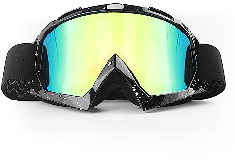 BIBIRE Motorradbrille, Motocross Brille Dirt Bike Off-Road Mtb Brille, Anti Fog UV Schutzbrille Staubdichte Oneal Brille für Motocross Fullface Helm, geeignet für Rennen, Skifahren, Klettern