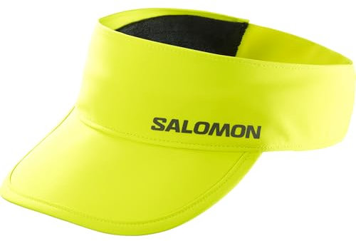 Salomon Cross Casquette unisexe, Trail running Randonnée Vélo Confort actif, Positionnement optimisé, Matière recyclée, Jaune, Taille Unique