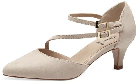 s.Oliver Damen Pumps mit Riemen Spitz Elegant, Beige (Beige), 41 EU