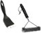 KOMUNJ Lot de 2 brosses de nettoyage et grattoir en métal avec tête de brosse supplémentaire pour barbecue, accessoires pour gaz, charbon de bois, grilles de barbecue