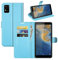 BOCTECH Funda para ZTE Blade A31, Carcasa con Tapa Flip Case Libro de Cuero PU Piel y Silicona Suave Cartera Cover Antigolpes con Cierre Magnético, Ranura para Tarjeta y Soporte, Azul