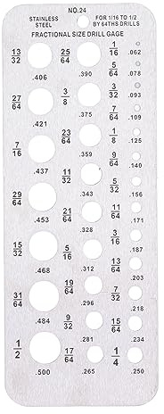 Bohrerlehre, Bohrerlehre in Teilgröße, Bohrlochlehre Lückenlehre Edelstahl,Breitenlehre, Index Des Bolzendrahtdurchmessers Für Genaue Messäquivalente（Edelstahl）
