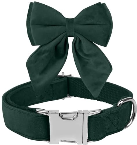 Tie KTWSUEF Hundehalsband Fliege Samtige, Fliege für Hunde, Komfortable Haltbarkeit Halsband Hund, Abnehmbares und verstellbares Fliege Hunde Für Hochzeiten, Geburtstage, Festliche